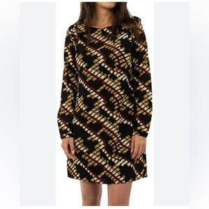 Molly Bracken Above the Knee Dress Long Sleeve Geometric Women’s Size Small